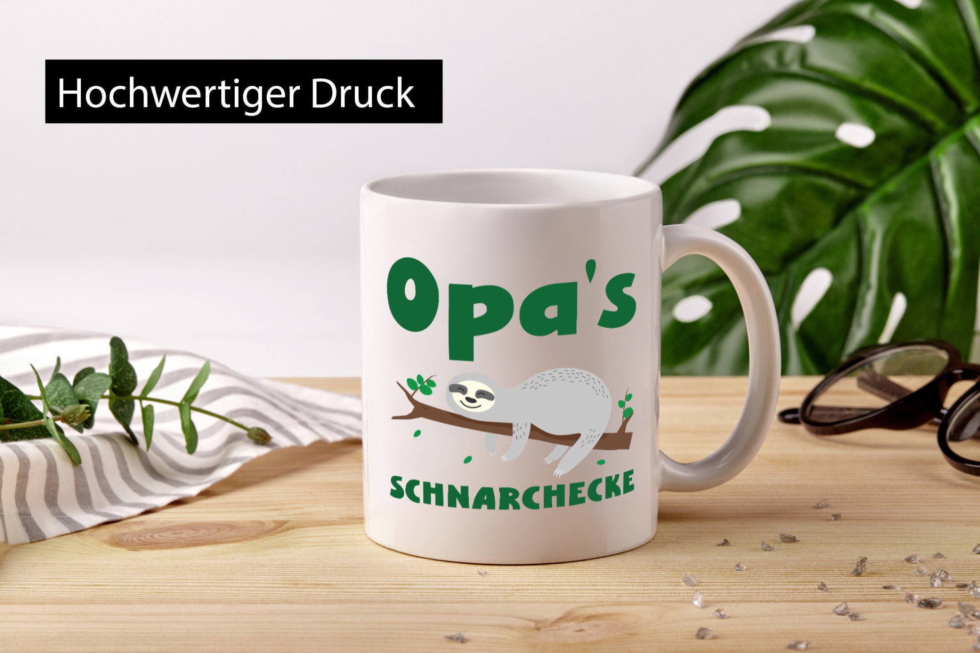 Opas Schnarchecke | Faultier Opa Bester Humor Familie Geschenkidee Tasse