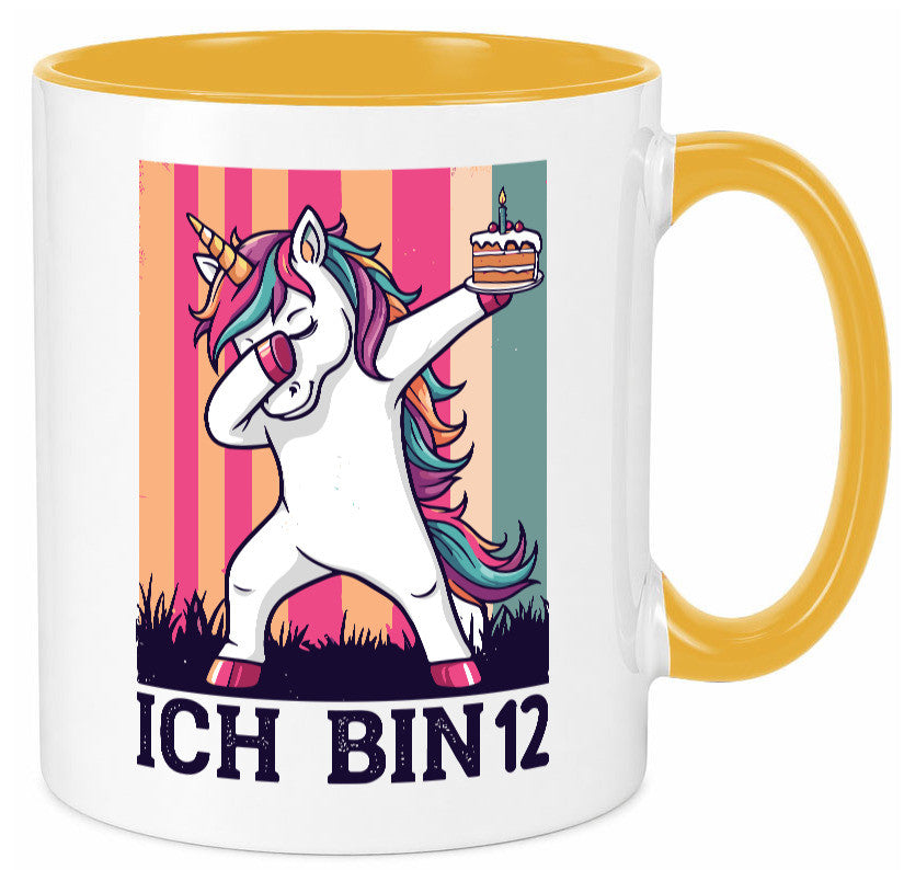 12 Geburtstag | Einhorn Damping Mädchen lustig Geschenkidee Geschenk Tasse