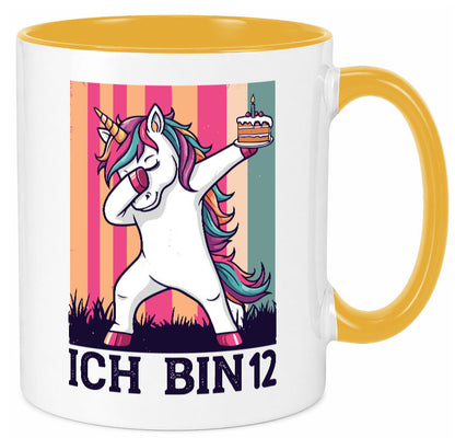 12 Geburtstag | Einhorn Damping Mädchen lustig Geschenkidee Geschenk Tasse
