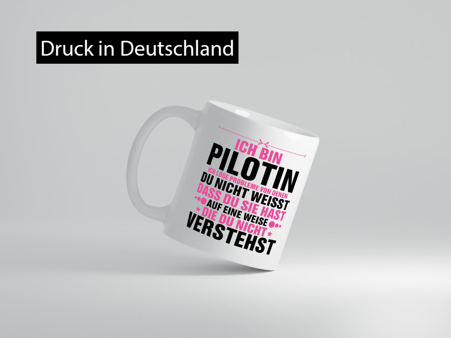 Löse Probleme: Pilotin | Definition Piloten v2 Humor Geschenkidee Tasse