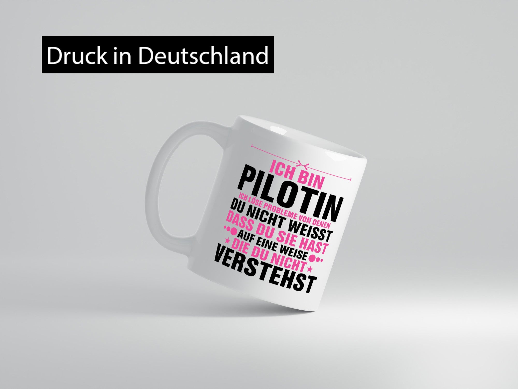Löse Probleme: Pilotin | Definition Piloten v2 Humor Geschenkidee Tasse