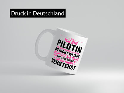 Löse Probleme: Pilotin | Definition Piloten v2 Humor Geschenkidee Tasse