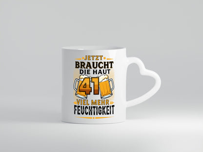 41 braucht die Haut mehr Feuchtigkeit | 41. Geburtstag Geschenkidee Humor Tasse