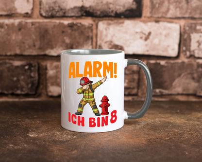 8. Geburtstag | 8 Jahre Feuerwehr Junge lustig Geschenkidee Geschenk Tasse