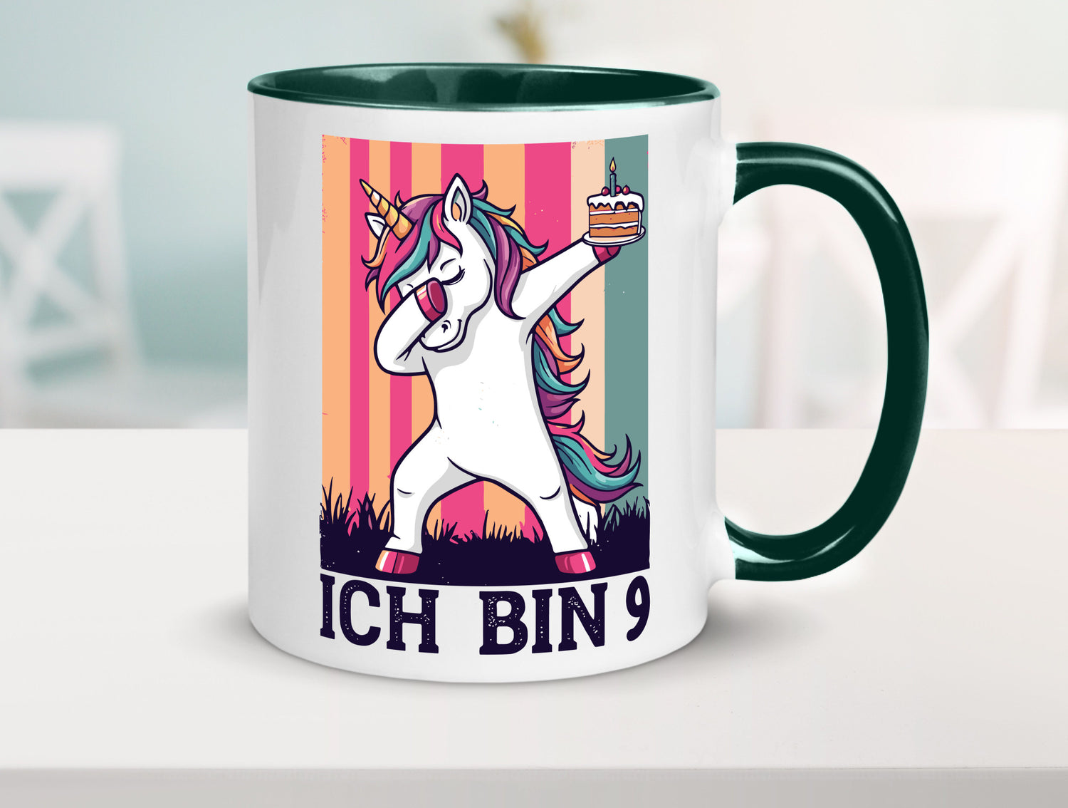 9 Geburtstag | Einhorn Damping Mädchen Humor Geschenkidee Tasse
