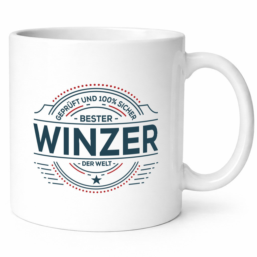Geprüft und sicher: Winzer | Weinbauer Wein lustig Humor Geschenkidee Geschenk
