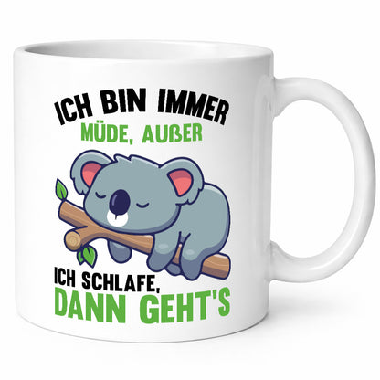 Ich bin immer müde | Schlafmütze Koala Comic Schlafen lustiger Spruch Geschenk