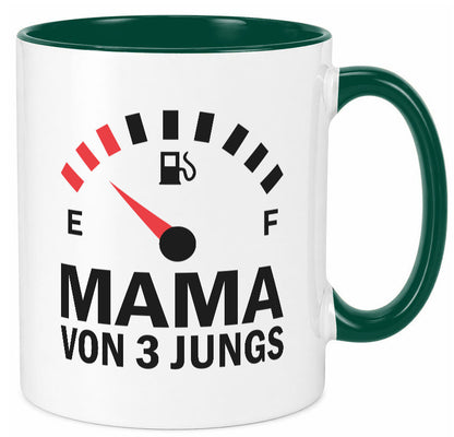 Mama von 3 Jungs | Muttertag Geschwister lustiger Spruch Geschenk Familie