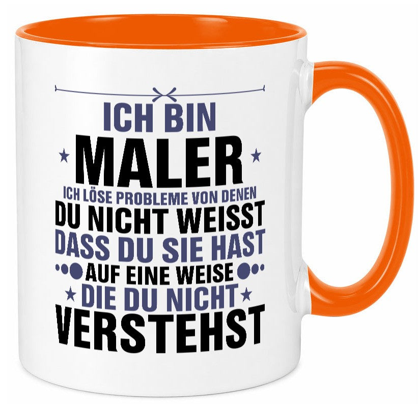 Löse Probleme: Maler | Malerei v2 lustig Humor Geschenkidee Geschenk Tasse