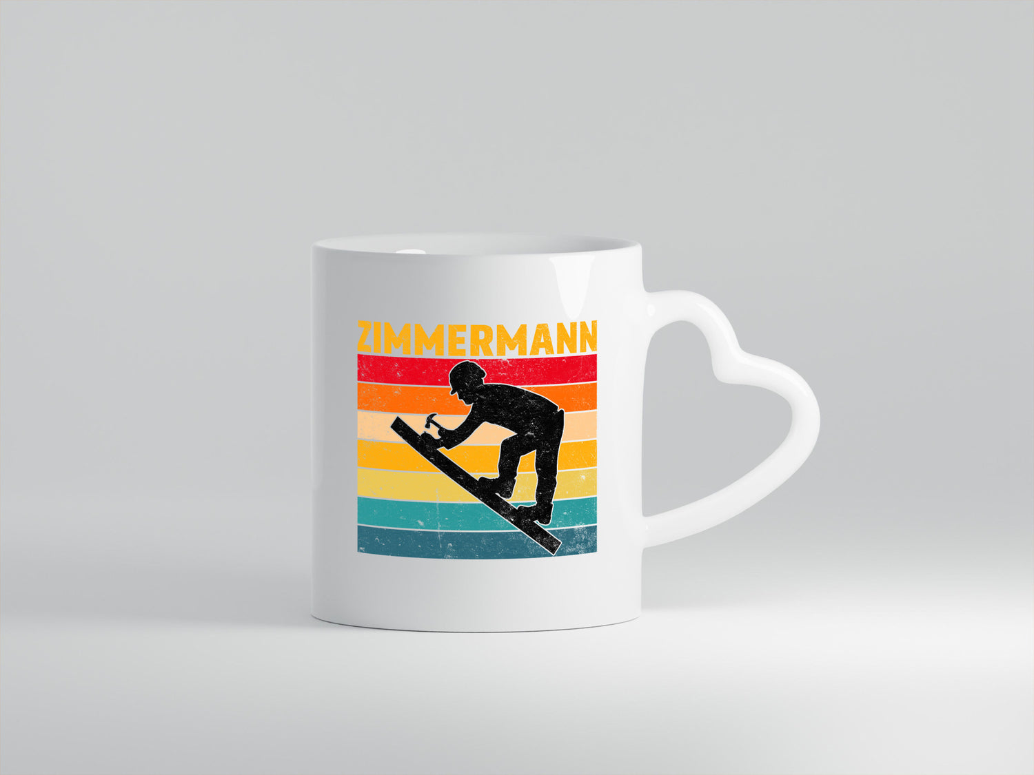 Zimmerman | Handwerker Dach Retro v2 lustig Humor Geschenkidee Geschenk Tasse