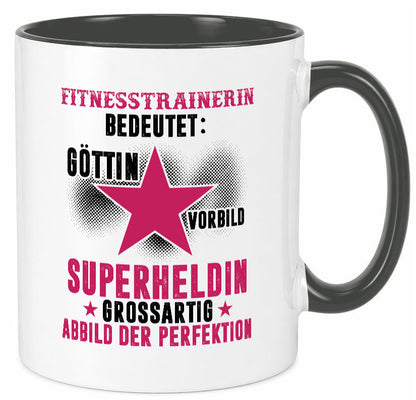 Bedeutung von Fitnesstrainerin | Trainerin Sport lustiger Spruch Geschenk Humor Tasse
