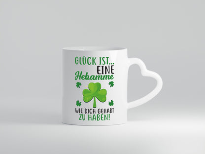 Hebamme Dankeschön | Dankes Tasse Kleeblätter Glück Humor Geschenkidee