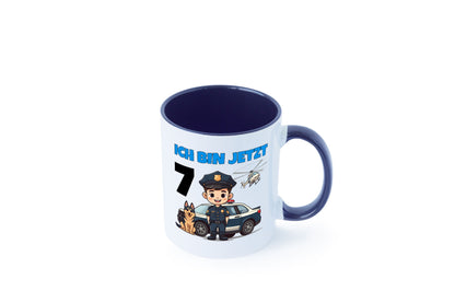 7. Geburtstag | 7 Jahre Polizei Kind Polizeiauto Humor Geschenkidee Tasse