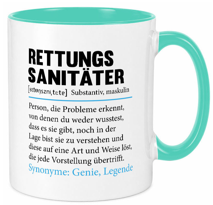 Rettungssanitäter | Beruf Sanitäter Spruch v2 lustig Arbeit Kollegen Büro Tasse
