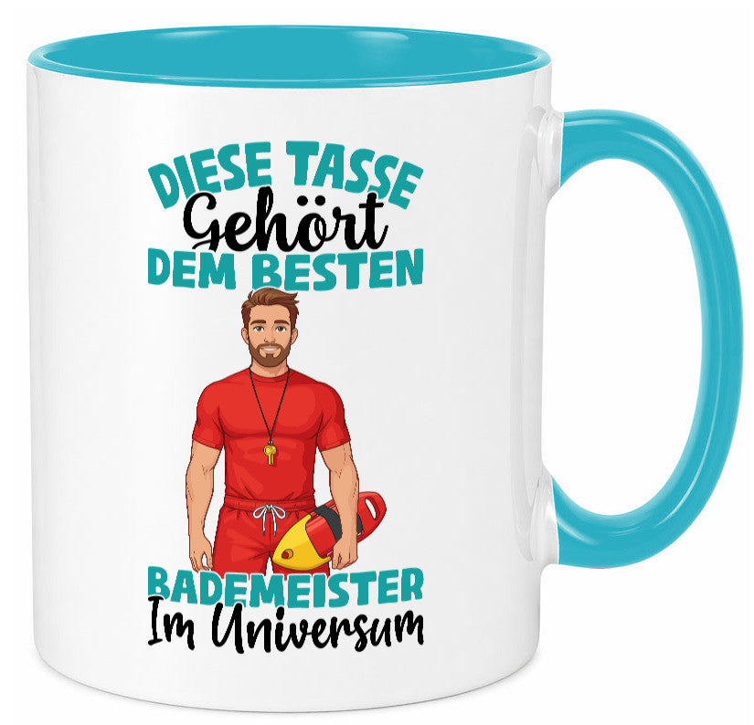 Im Universum: Bademeister | Rettungsschwimmer lustig Humor Geschenkidee Tasse