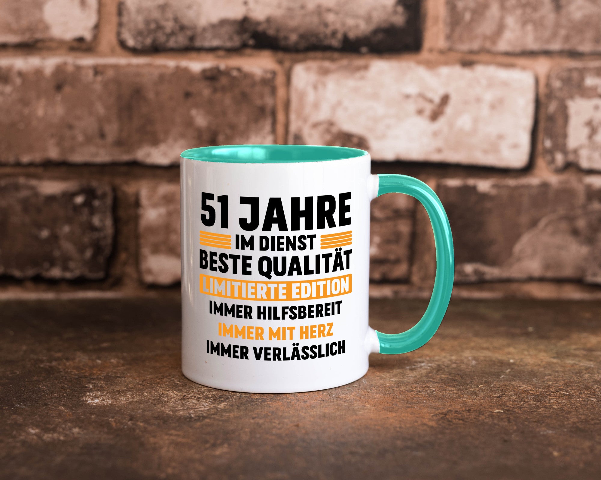 51 Jahre im Dienst | Jubiläum Arbeit lustiger Spruch Geschenk Kollegen Büro