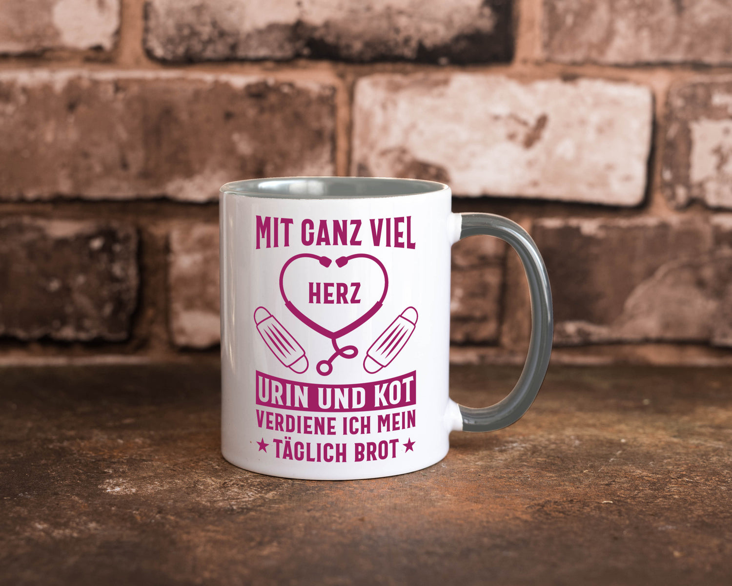 Herz, Urin, Kot, damit verdien ich mein Brot | Stethoskop Geschenk Humor