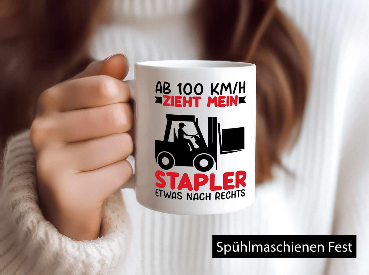 Stapler zieht nach Rechts | Staplerfahrer Arbeit Geschenkidee Kollegen Büro