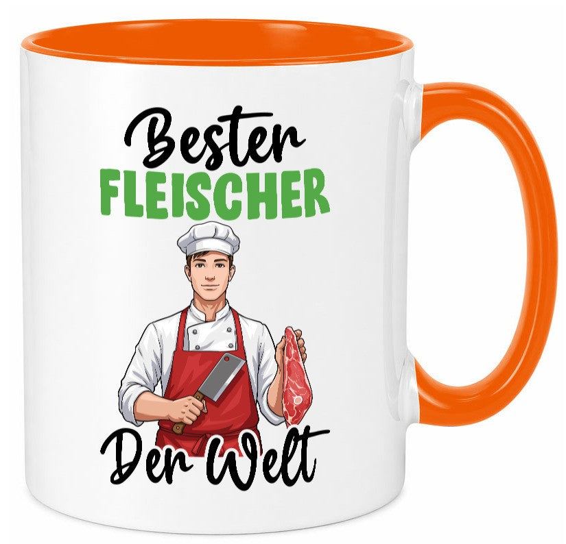 Bester Fleischer | Schlachterei v2 Geschenk Humor Geschenkidee lustiger Spruch Tasse