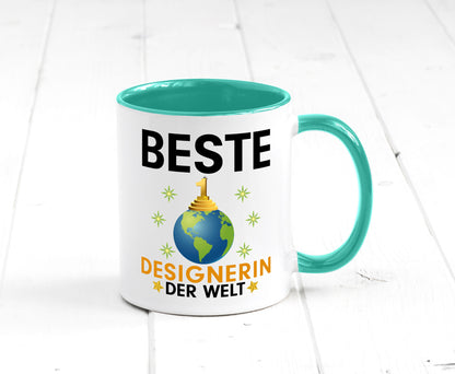 Welt Beste Designerin | Mode lustiger Spruch Geschenk Humor Geschenkidee Tasse