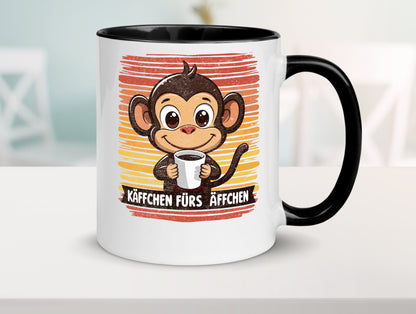 Käffchen fürs Ã„ffchen | Kaffeetrinker Affe v2 lustiger Spruch Geschenk Humor Tasse