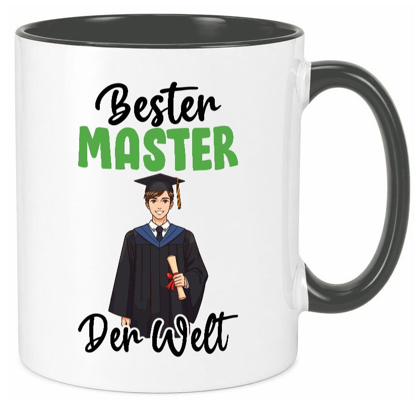 Bester Master | Universität Student v2 lustig Humor Geschenkidee Geschenk Tasse
