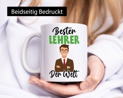 Bester Lehrer | Schule Beruf Schüler v2 Geschenk Arbeit Kollegen Büro lustiger