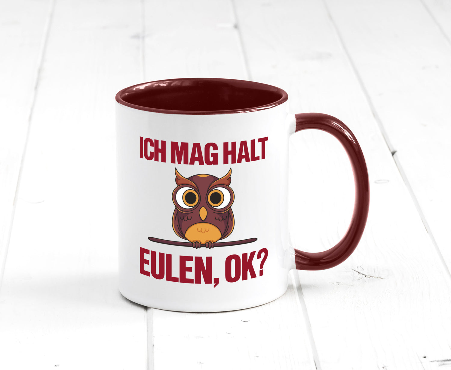 Ich mag Eulen | Spruch süße Eule Motiv lustiger Geschenk Humor Geschenkidee