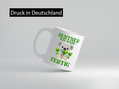 Rentner ich habe Fertig | Panda Ruhestand Geschenkidee Jubiläum Humor Tasse