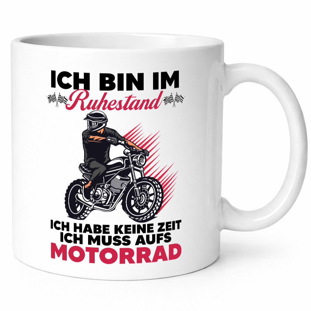 Rentner muss aufs Motorrad | Ruhestand lustig Jubiläum Geschenk Tasse