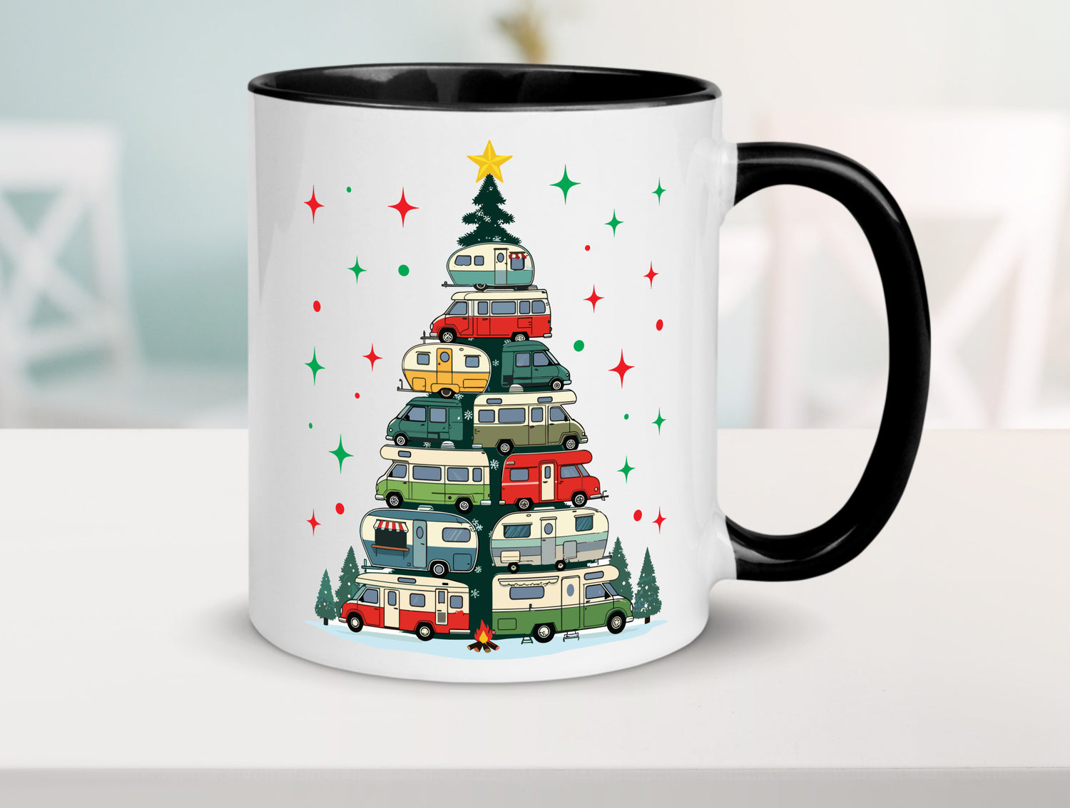 Camper | Camping Weihnachten Fahrzeuge Baumlichter v2 lustig Humor Geschenkidee
