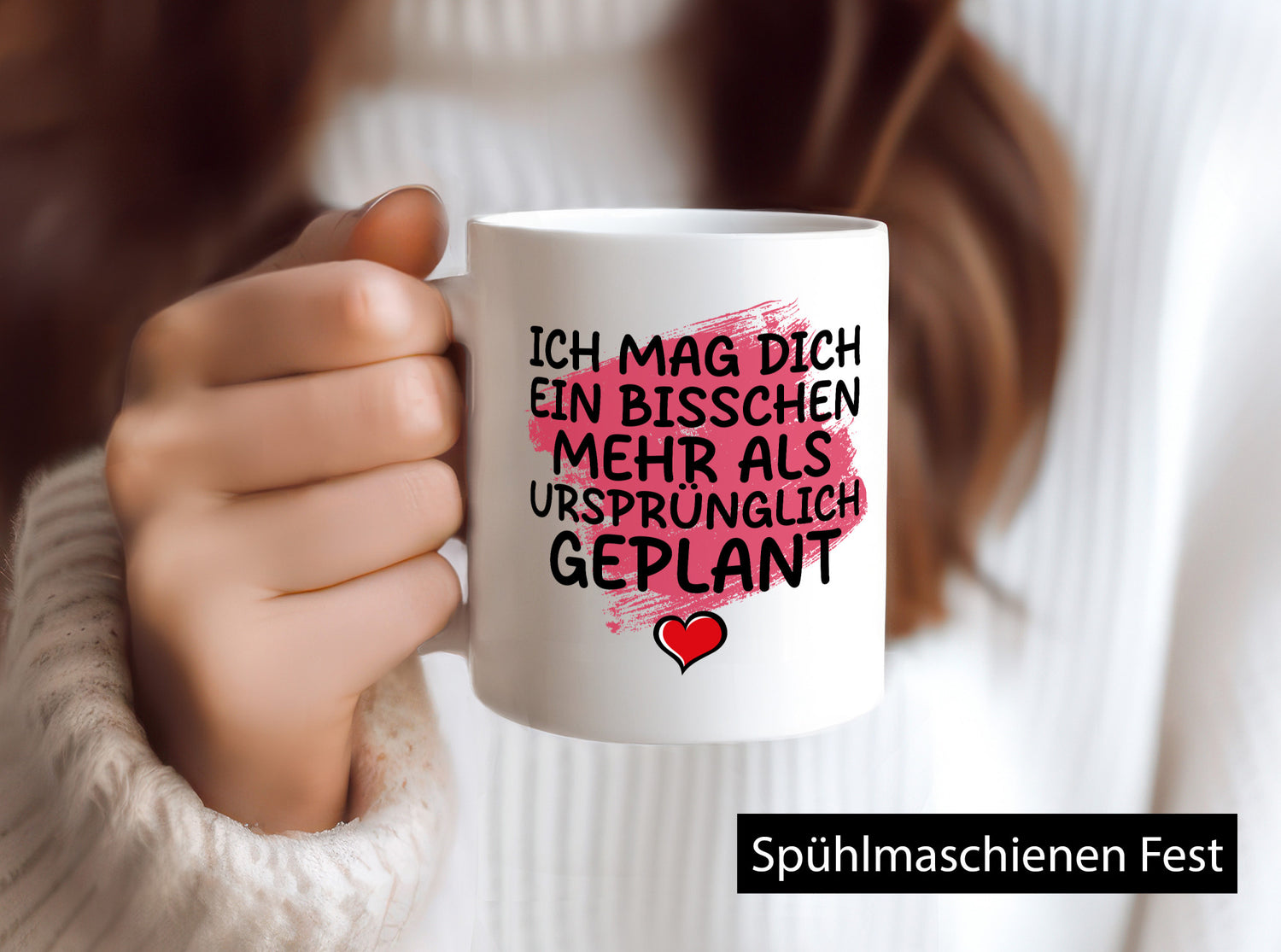 Ich mag dich mehr als geplant | Du bist korrekt Geschenkidee Humor Tasse
