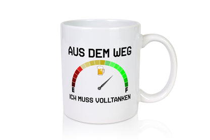 Aus dem Weg | Volltanken Bier Biertrinker Tacho lustig Humor Geschenkidee