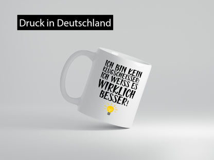 Klugscheißer | Arbeit Kollegin / Chef Arbeits Tasse lustig Kollegen Büro