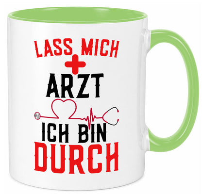 Arzt | Lass mich durch Herz Doktor Krankenhaus Puls Humor Geschenkidee Tasse