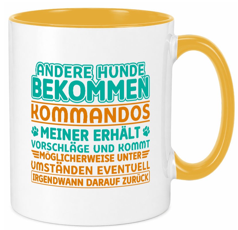 Hunde Training | Hundebesitzer Tasse Hundekommando vl10 Geschenk Tierliebhaber