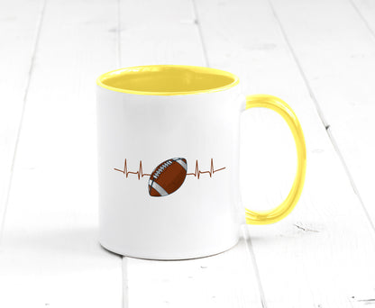 American Football Herzschlag | Footballer Superbowl Humor Geschenkidee Tasse