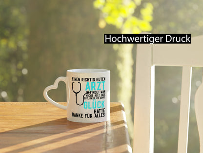 Richtig guter Arzt | Dankeschön Spruch Stethoskop Humor Geschenkidee Tasse