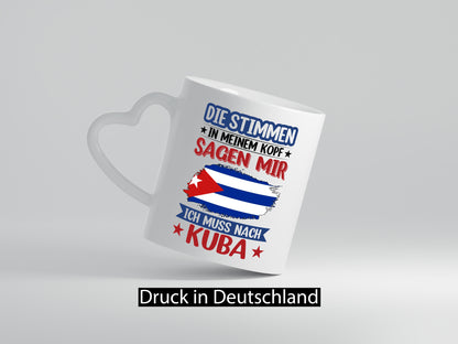 Kuba | Urlaub Stimmen in meinem Kopf Traumland Humor Geschenkidee Tasse
