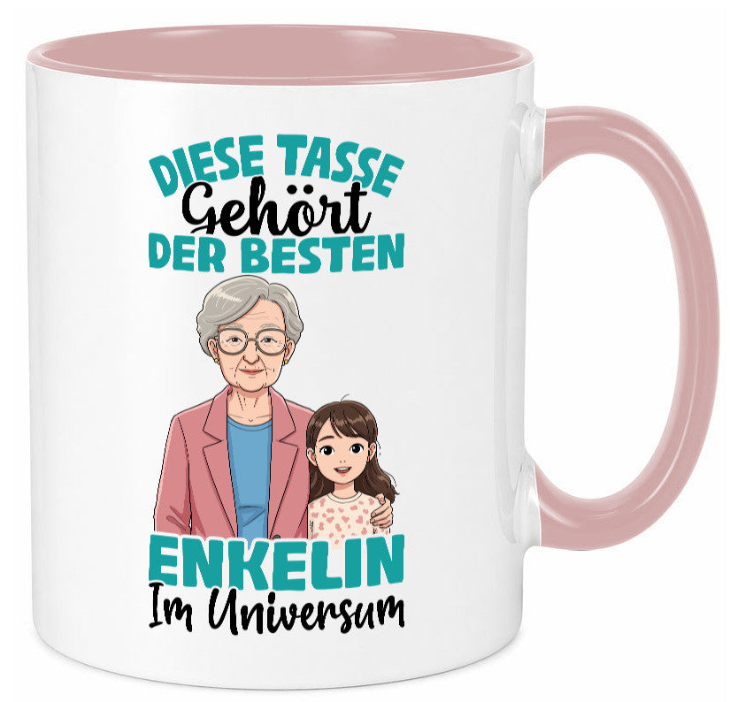 Im Universum: Enkelin | Opa Oma Großmutter Großvater Geschenk Familie Tasse
