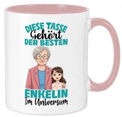 Im Universum: Enkelin | Opa Oma Großmutter Großvater Geschenk Familie Tasse