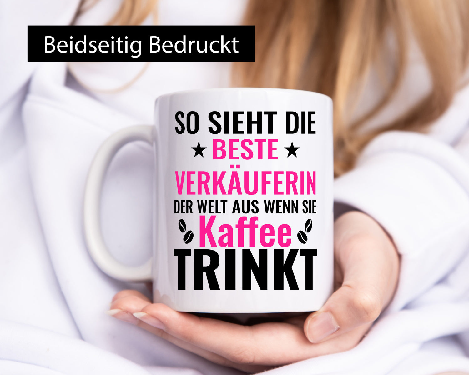 Kaffee trinkt: Verkäuferin| Kollegin | Verkaufsjob Humor Arbeit Kollegen Büro