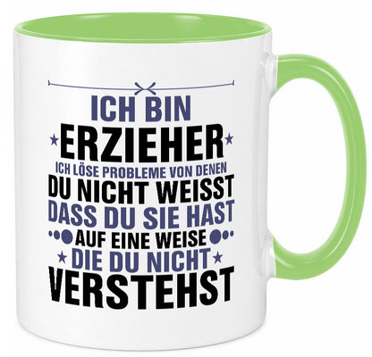 Löse Probleme: Erzieher | Pädagoge Schule v2 lustiger Spruch Geschenk Humor