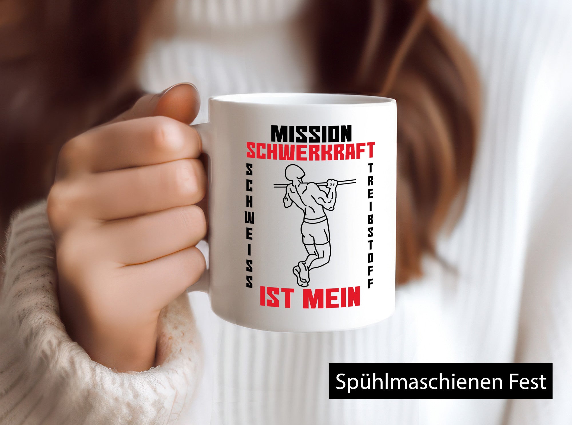 Mission Schwerkraft | Klimmzug Schweiß Bodybuilder Geschenk Humor Geschenkidee
