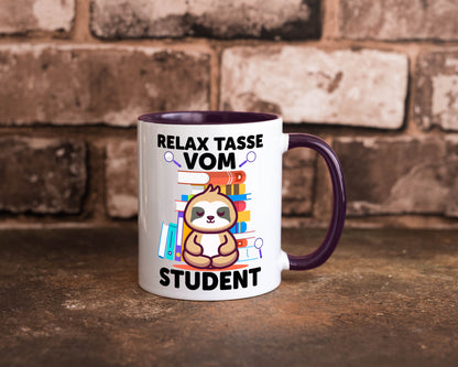 Relax Tasse: Student | Universität Uni Studium lustiger Spruch Geschenk Humor