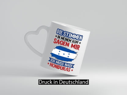 Honduras | Urlaub Stimmen in meinem Kopf Traumland Geschenkidee Humor Tasse