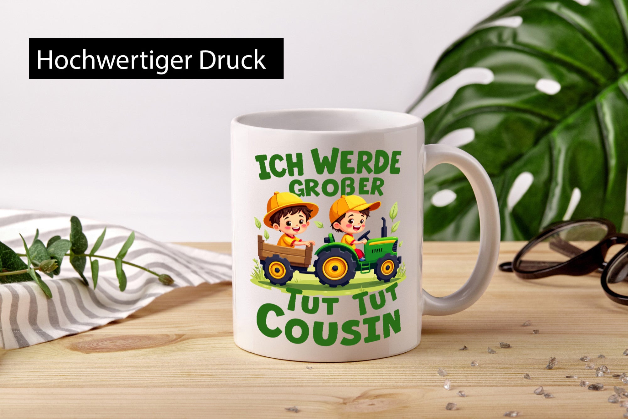 Ich werde Großcousin | Familie Bauer lustiger Spruch Geschenk Geschenkidee