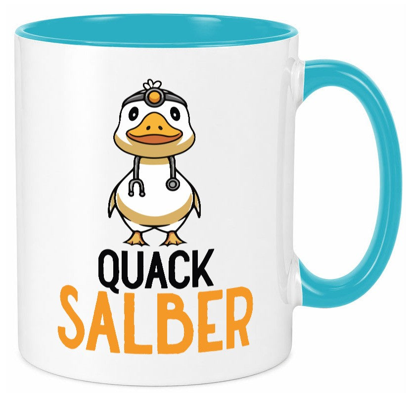 Quacksalber | witzige Ente Comic Arzt Ãrztin v2 Geschenkidee Humor Tasse