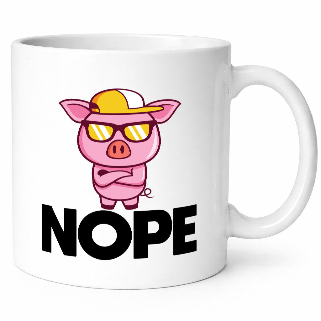 Nope | Schwein Cooles lustiger Spruch Geschenk Humor Geschenkidee Tasse