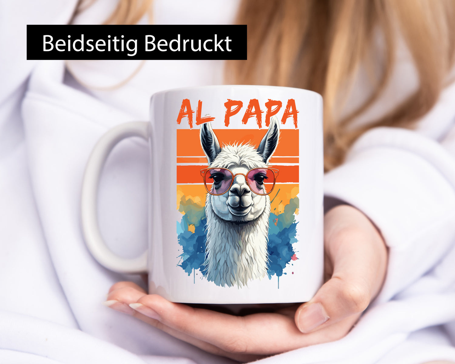 Alpapa | Lama Vatertag Vater lustig Familie Geschenkidee Geschenk Tasse
